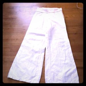 Linen wide leg pants